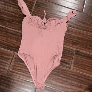 White Fox Boutique Pink Bodysuit
